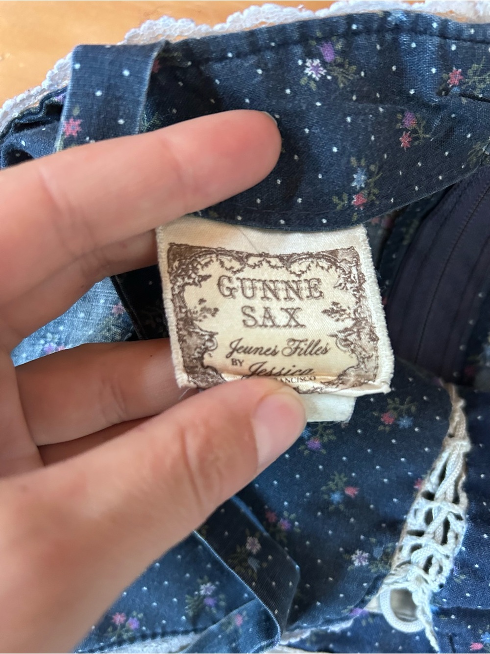 Vintage Gunne Sax Calico Prairie Dress by Jessica McClintock - Picture 4 of 5